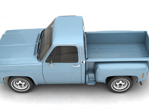 generic step side pickup truck 10 3D Model