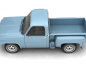 generic step side pickup truck 10 3D Model