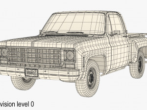 generic step side pickup truck 10 3D Model
