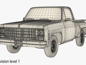 generic step side pickup truck 10 3D Model