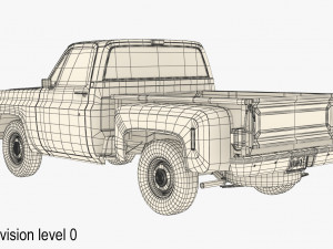 generic step side pickup truck 10 3D Model