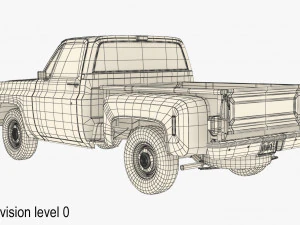 generic step side pickup truck 10 3D Model