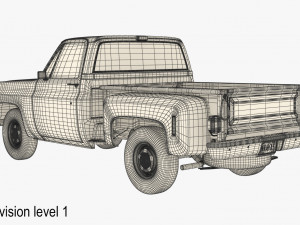 generic step side pickup truck 10 3D Model