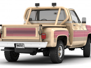 generic 4wd stepside pickup truck 11 Model 3D