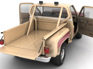 generic 4wd stepside pickup truck 11 Model 3D