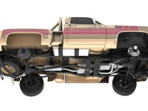 generic 4wd stepside pickup truck 11 Model 3D