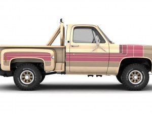generic 4wd stepside pickup truck 11 Model 3D