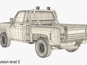 generic 4wd stepside pickup truck 11 Model 3D