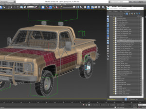 generic 4wd stepside pickup truck 11 Model 3D