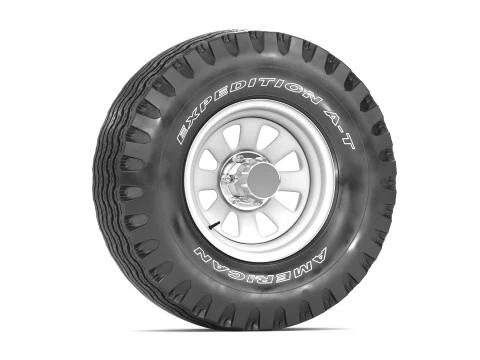 Ruota e pneumatico fuoristrada 12 Modello 3D