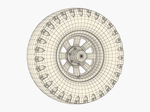 Off road wheel and tire 12 3D Model