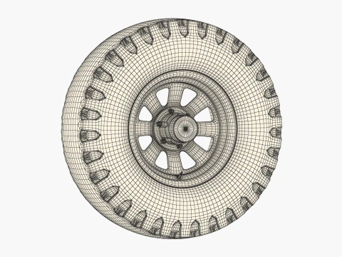 Off road wheel and tire 12 3D Model