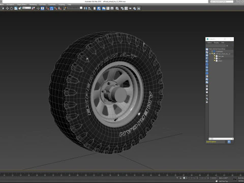Off road wheel and tire 12 3D Model