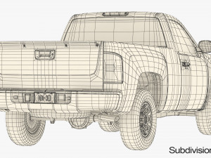 Generic pickup truck 13 Modelo 3D