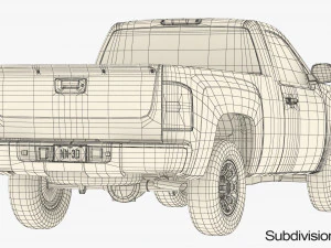 Generic pickup truck 13 3D Model