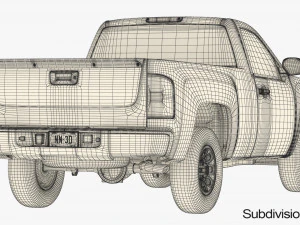 Generic pickup truck 13 3D Model