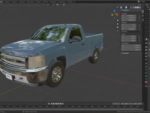 Generic pickup truck 13 3D Model