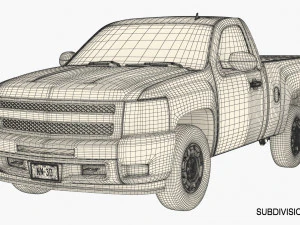 Generic pickup truck 14 3D Model