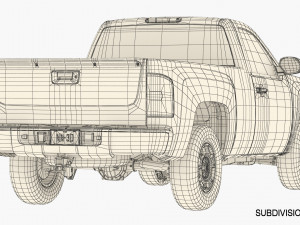 Generic pickup truck 14 Model 3D