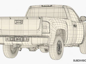 Generic pickup truck 14 3D Model