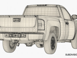 Generic pickup truck 14 Model 3D
