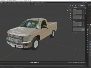 Generic pickup truck 14 Model 3D