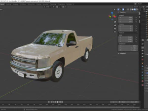 Generic pickup truck 14 3D Model