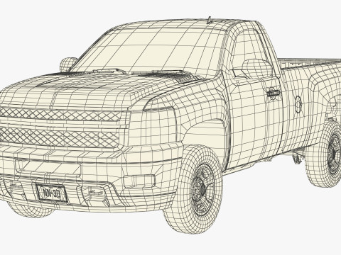 Generic hd pickup truck 15 3D 模型