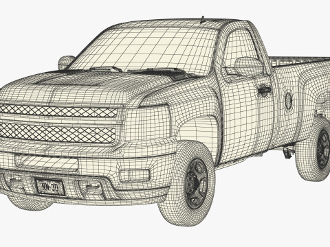 Generic hd pickup truck 15 3D 模型