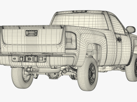 Generic hd pickup truck 15 3D 模型