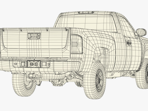 Generic hd pickup truck 15 3D 模型