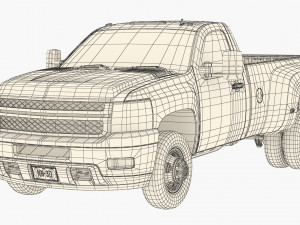 Generic dually pickup truck 16 3D 모델