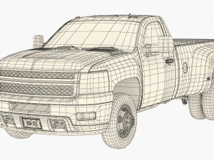 Generic dually pickup truck 16 3D Model