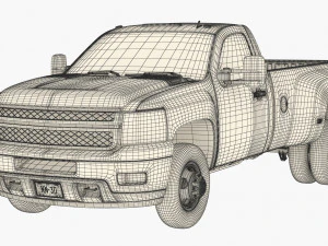 Generic dually pickup truck 16 3D Model
