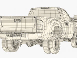 Generic dually pickup truck 16 3D Model