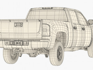Generic crew cab pickup truck 17 3D Model