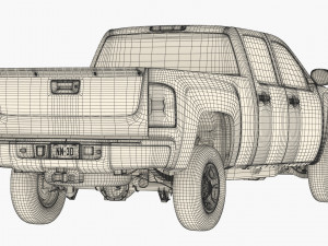 Generic crew cab pickup truck 17 3D Model