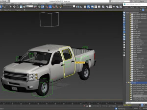 Generic crew cab pickup truck 17 3D Model
