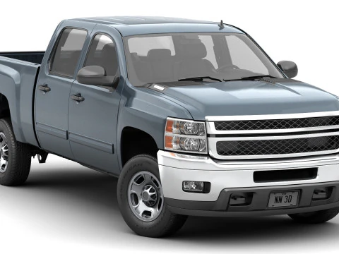 Generic crew cab pickup truck 17 3D Model