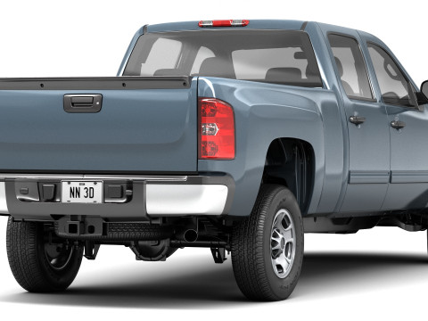 Generic crew cab pickup truck 17 3D Model