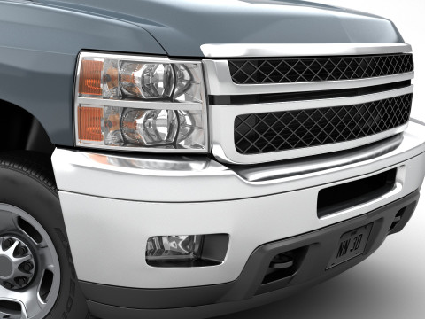 Generic crew cab pickup truck 17 3D Model