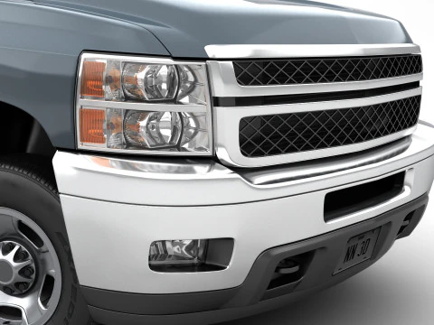 Generic crew cab pickup truck 17 3D Model