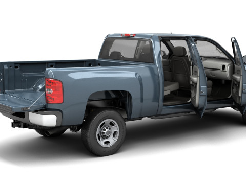 Generic crew cab pickup truck 17 3D Model