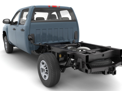 Generic crew cab pickup truck 17 3D Model