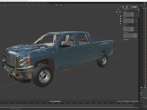 Generic crew cab pickup truck 17 3D Model