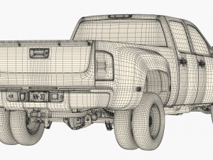 Generic dually pickup truck 18 Modello 3D