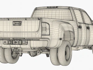 Doppio camioncino generico 18 Modello 3D