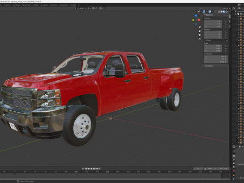 Generic dually pickup truck 18 Modello 3D