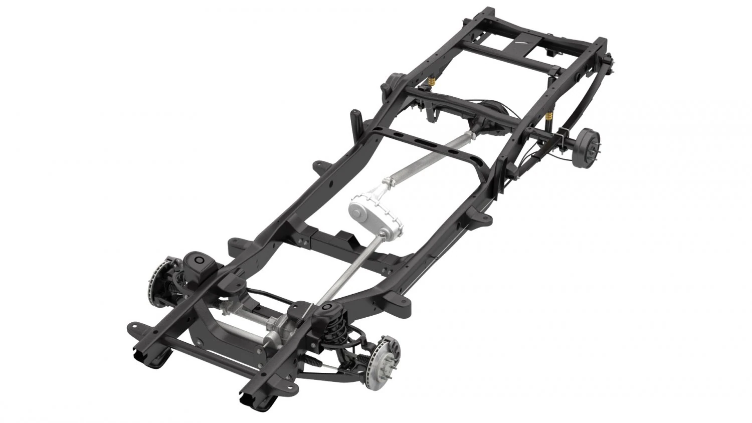 pickup truck chassis 4wd ifs 3D Model .c4d .max .obj .3ds .fbx .stl .blend