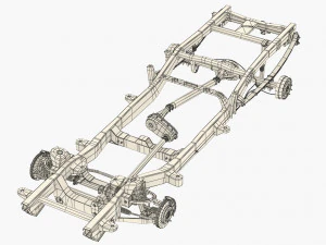 pickup truck chassis 4wd ifs 3D Model